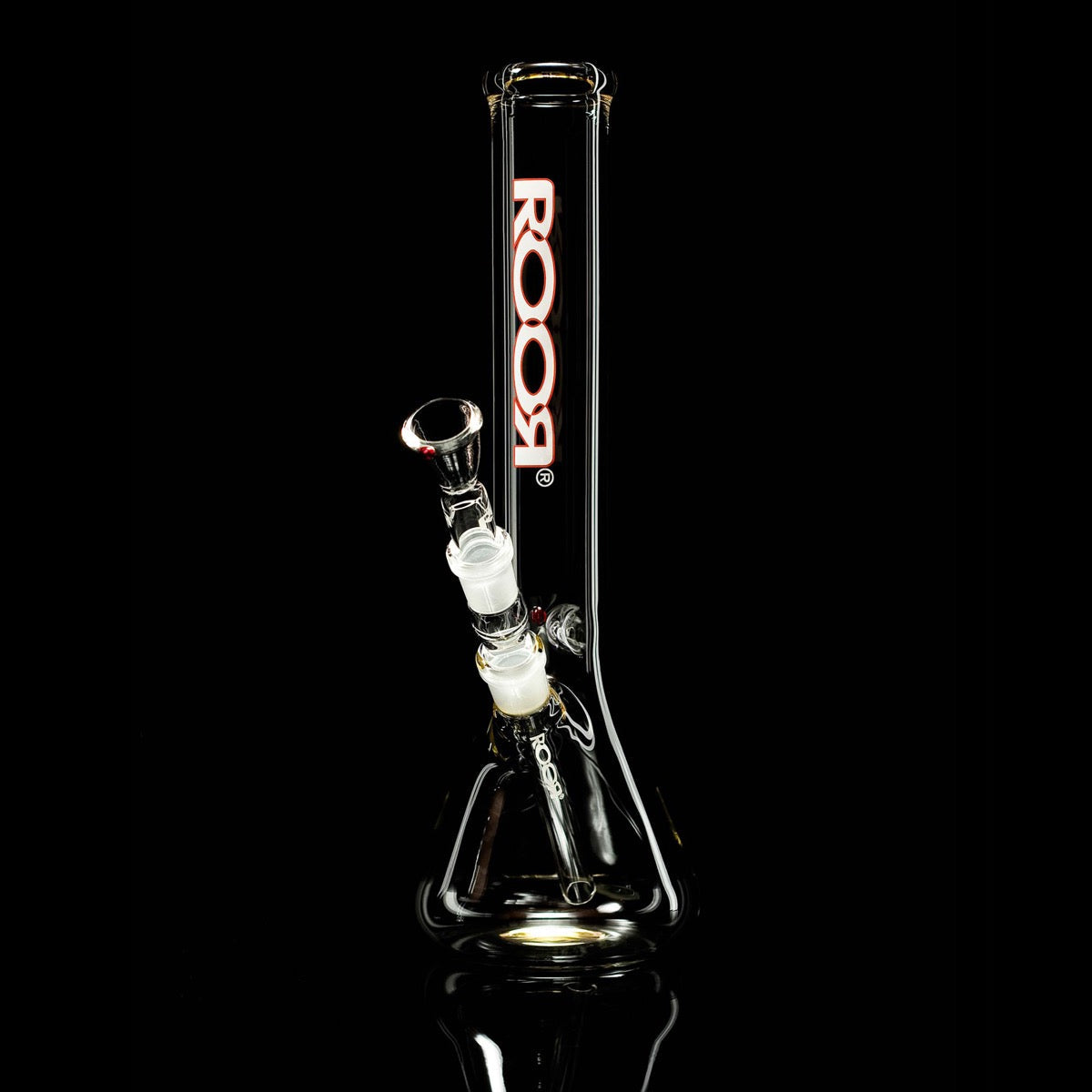 ROOR Little Sista 3.2mm Bong - 14.5mm - Ice Notches | black background