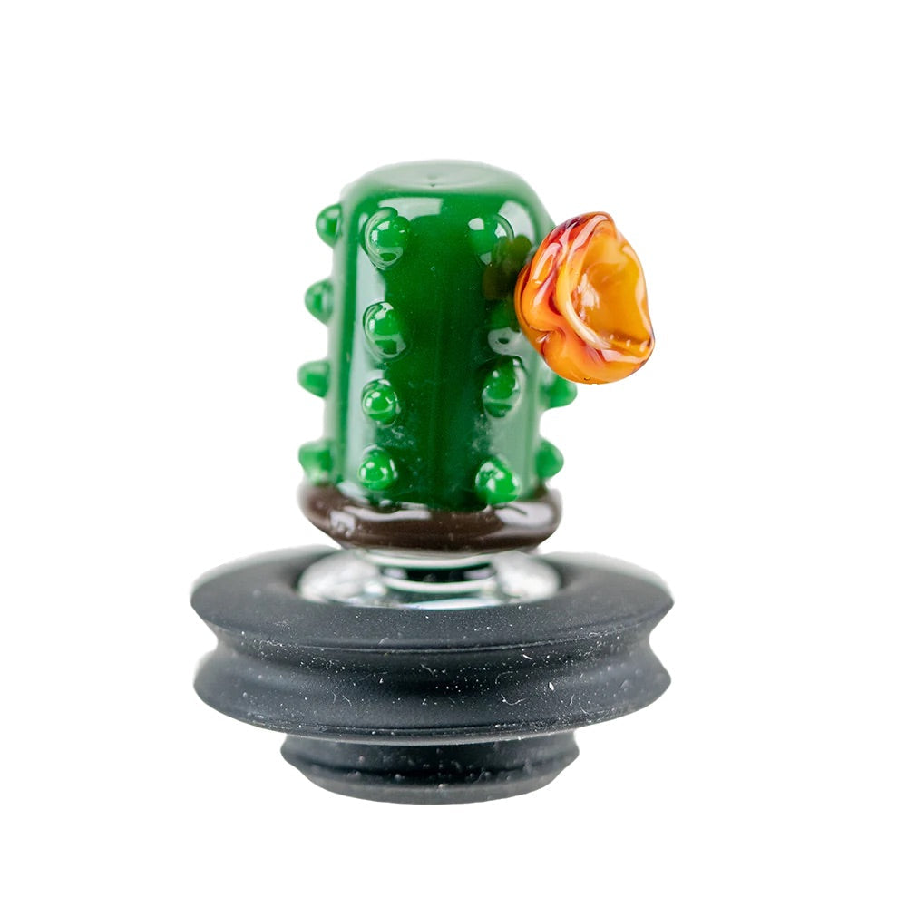 Empire Glassworks Barrel Cactus Puffco Peak Pro Carb Cap | in joint hole