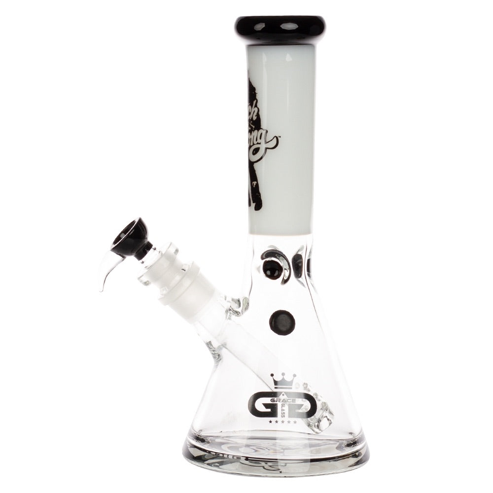 Grace Glass Cheech & Chong Beaker Base Bong | White | side view 2
