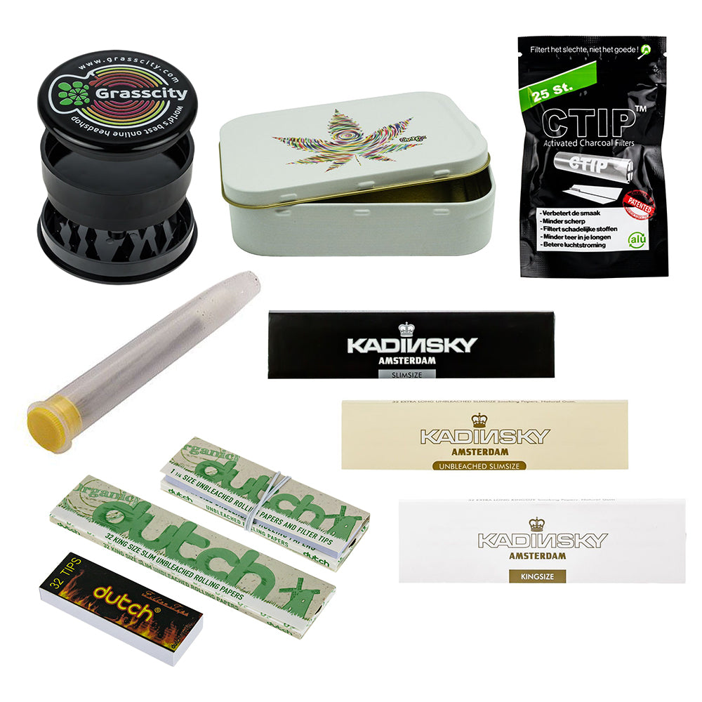 Grasscity Crazy Combo Deal | Amsterdam Blunt Starter Kit | White Leaf