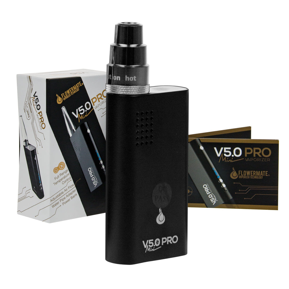 FlowerMate Mini V5.0S Pro Vaporizer | Black - Box