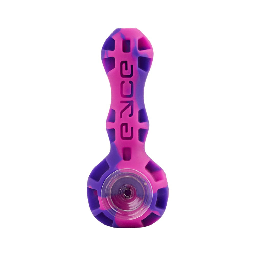 EYCE Hybrid Silicone and Glass Spoon Pipe | Flower Purple