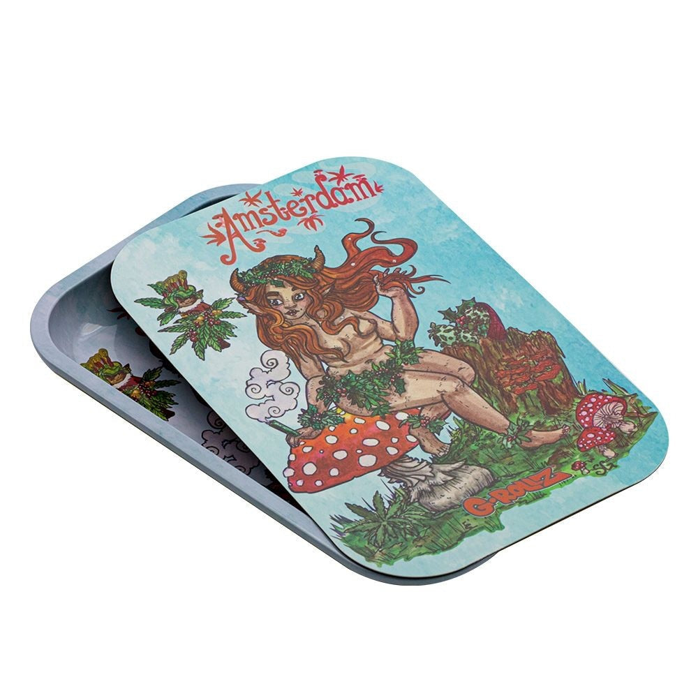 G-Rollz Vondel Nymph Magnet Cover For Rolling Tray | Medium | side view