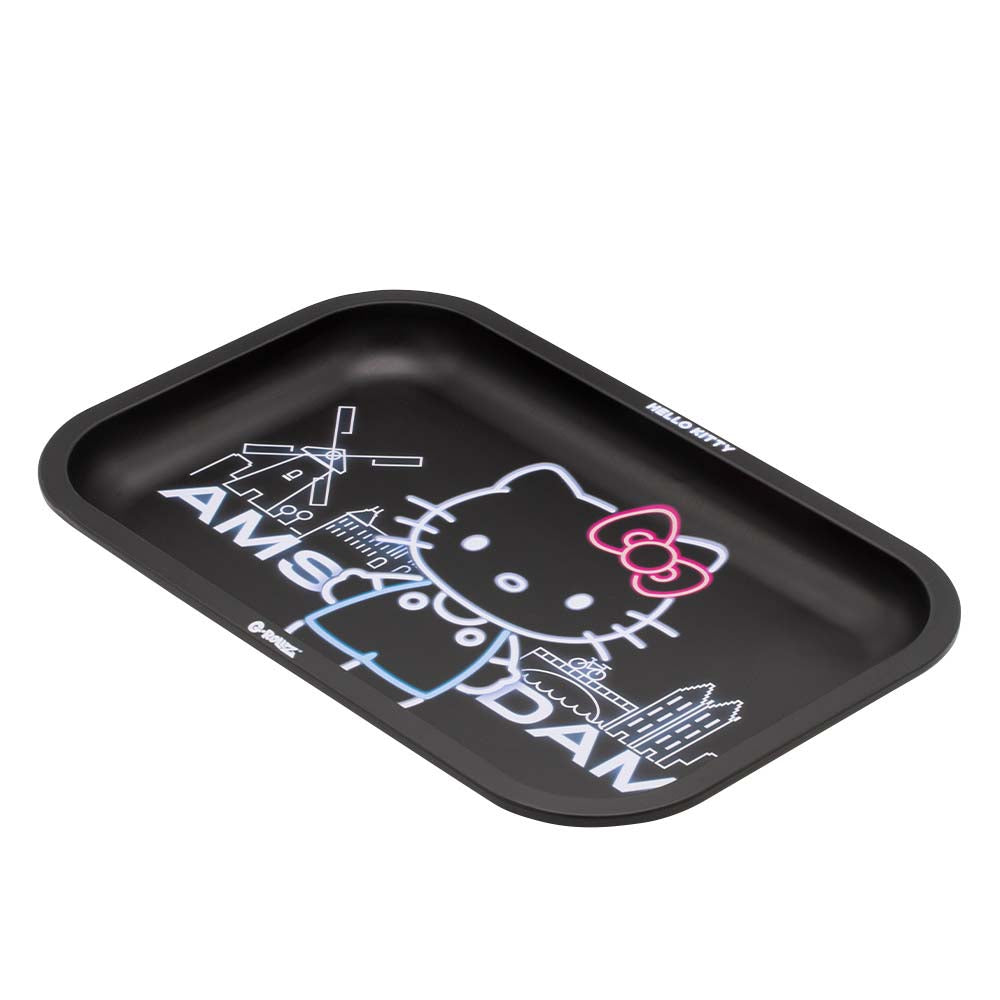 G-Rollz Hello Kitty Neon Amsterdam Rolling Tray | Medium | side view