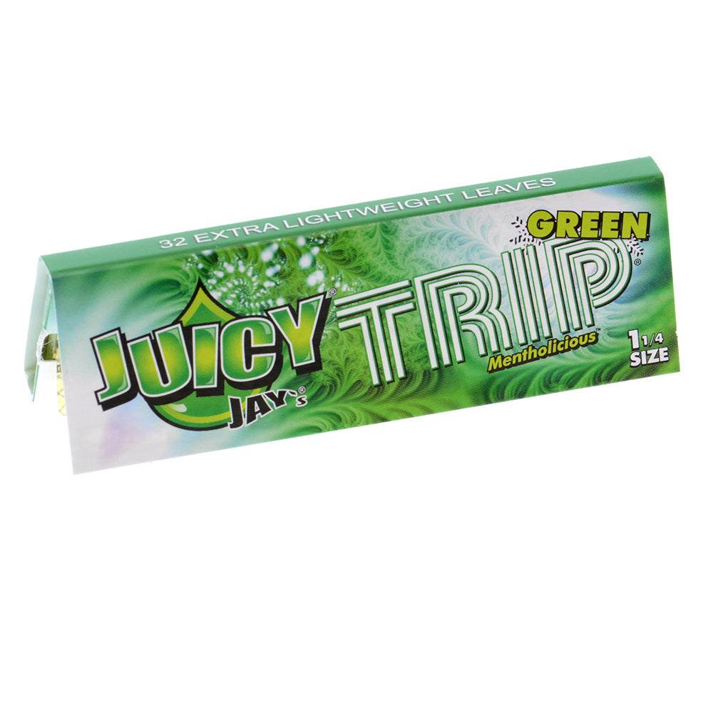 Juicy Jay's Trip Green - Menthol 1 1/4 Rolling Papers - Single Pack