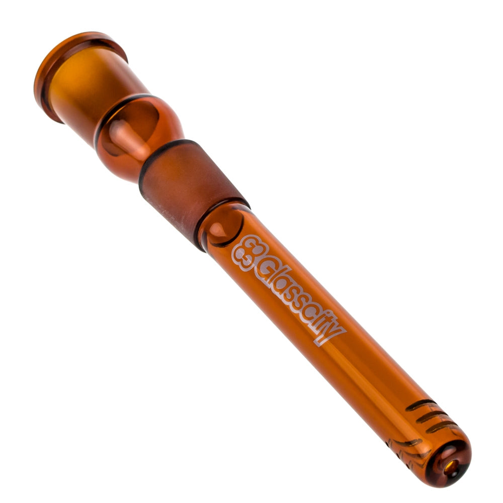 Glasscity Slitted Diffuser Downstem | 18.8mm | Amber - Back View