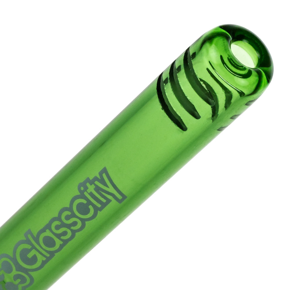 Glasscity Slitted Diffuser Downstem | 18.8mm | Green - Close Up Slits