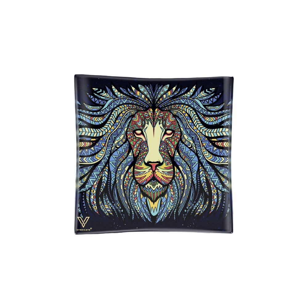 V Syndicate Blazin Glass Ashtray | Tribal Lion