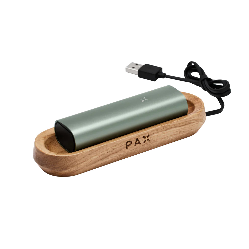PAX Charging Tray | White Oak | With Pax vaporizer