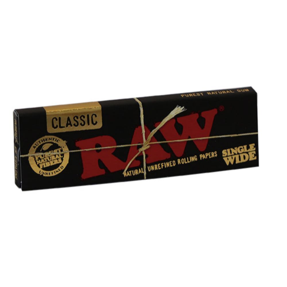 RAW Black Single Wide Single Window Rolling Papers  | Single Pack