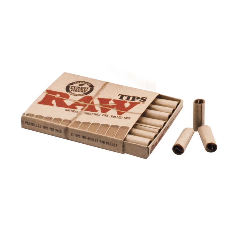 RAW Pre-Rolled Filter Tips | Pack of 21 - Ready for Use