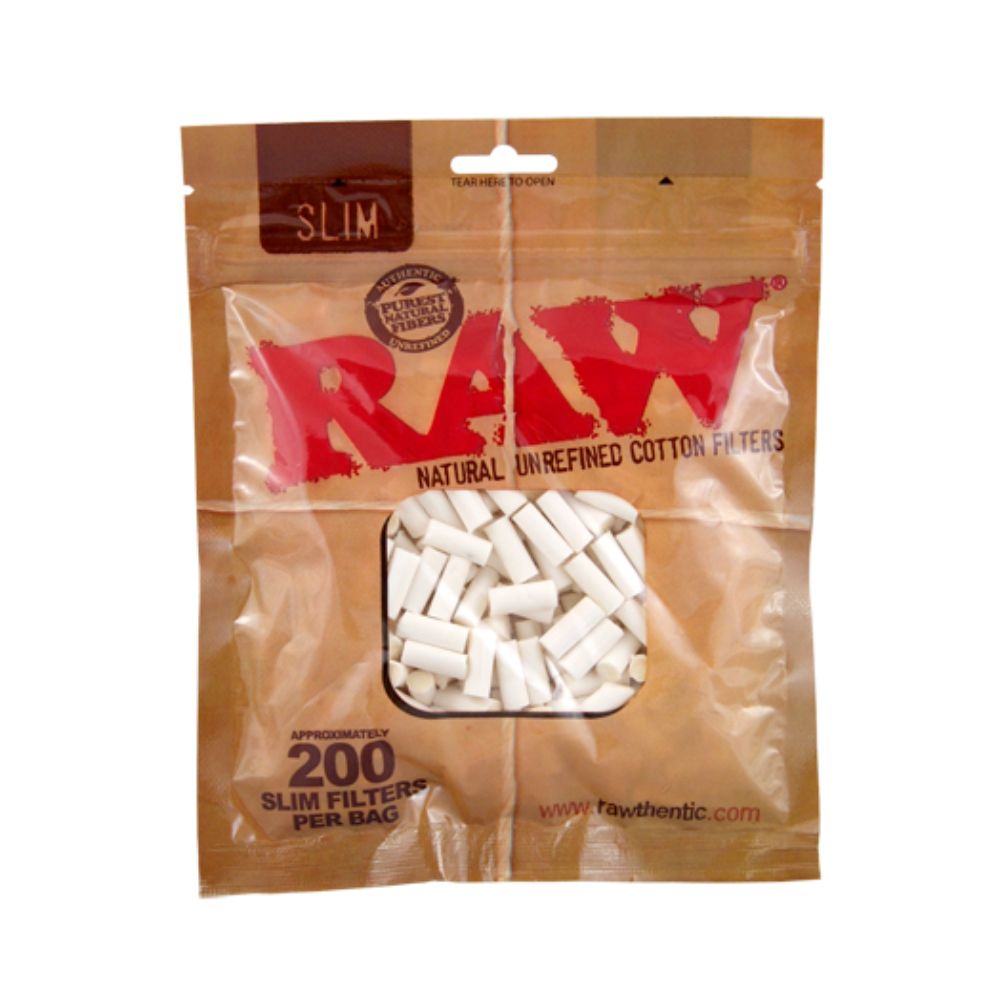 RAW Slim Cotton Filter Tips | Bag of 200 <br>