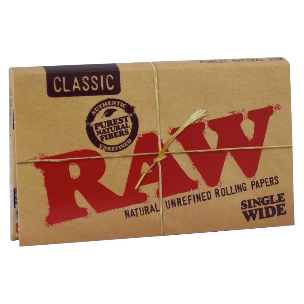 RAW Single Wide Double Window Rolling Papers | Single Pack - Front View