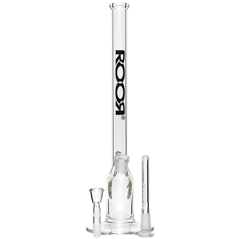 ROOR Snapper 4.0mm Glass Bong Black Logo w/ White Outline | 40cm | 18.8mm - Complete Set