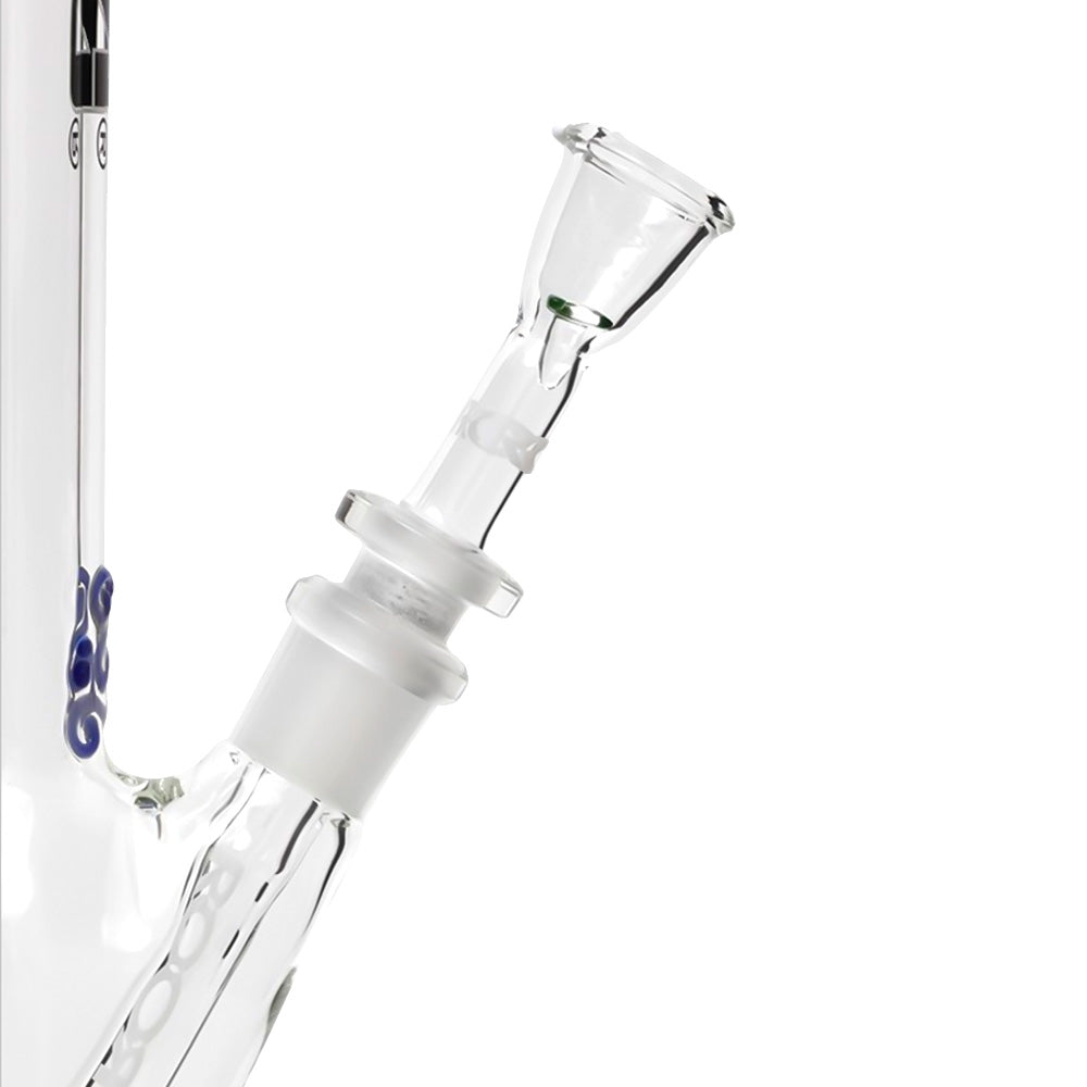 ROOR Snapper 4.0mm Glass Bong Black Logo w/ White Outline | 40cm | 18.8mm - Dowstem and Bowl