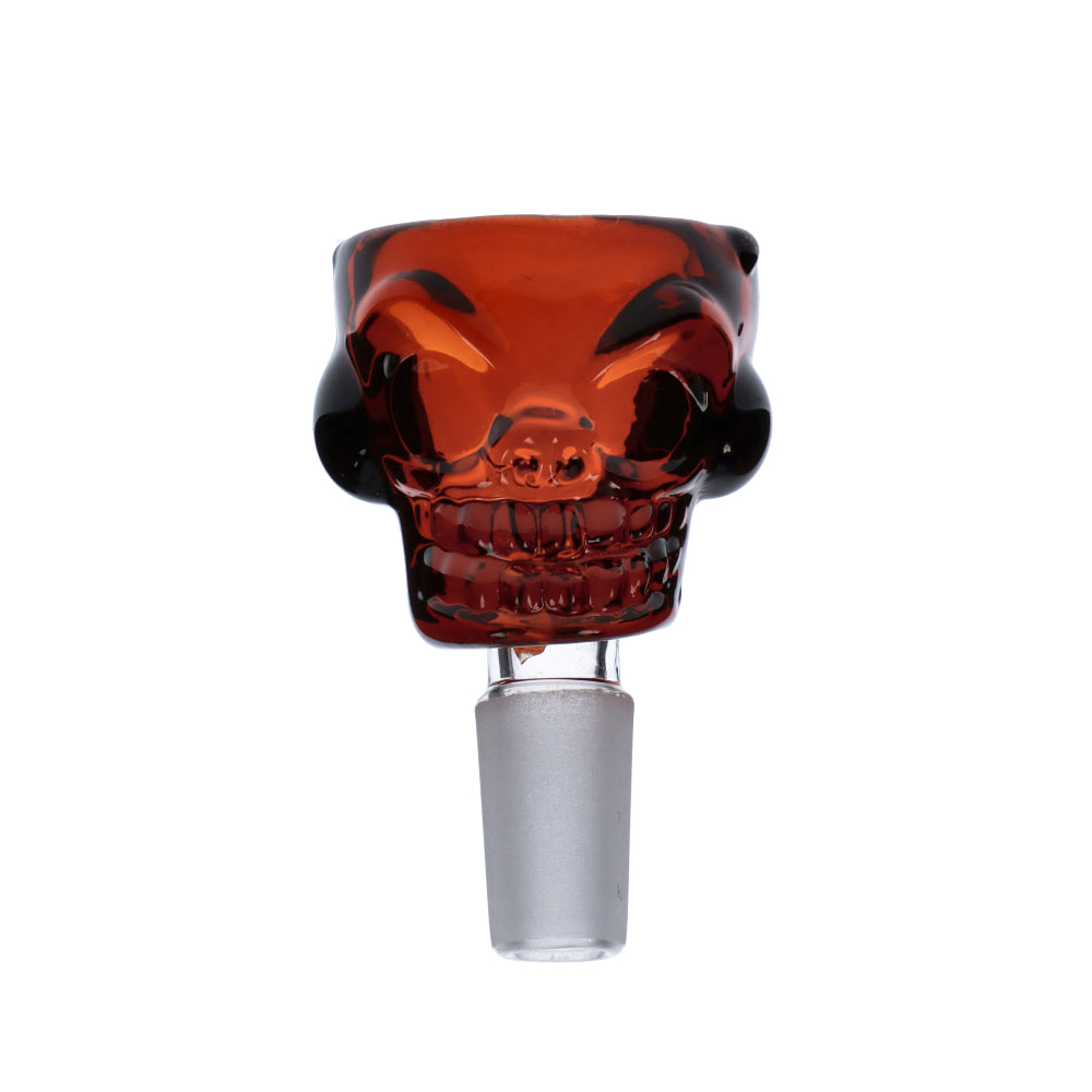 Colored Glass Skull Male Bowl | 14.5mm | Blue