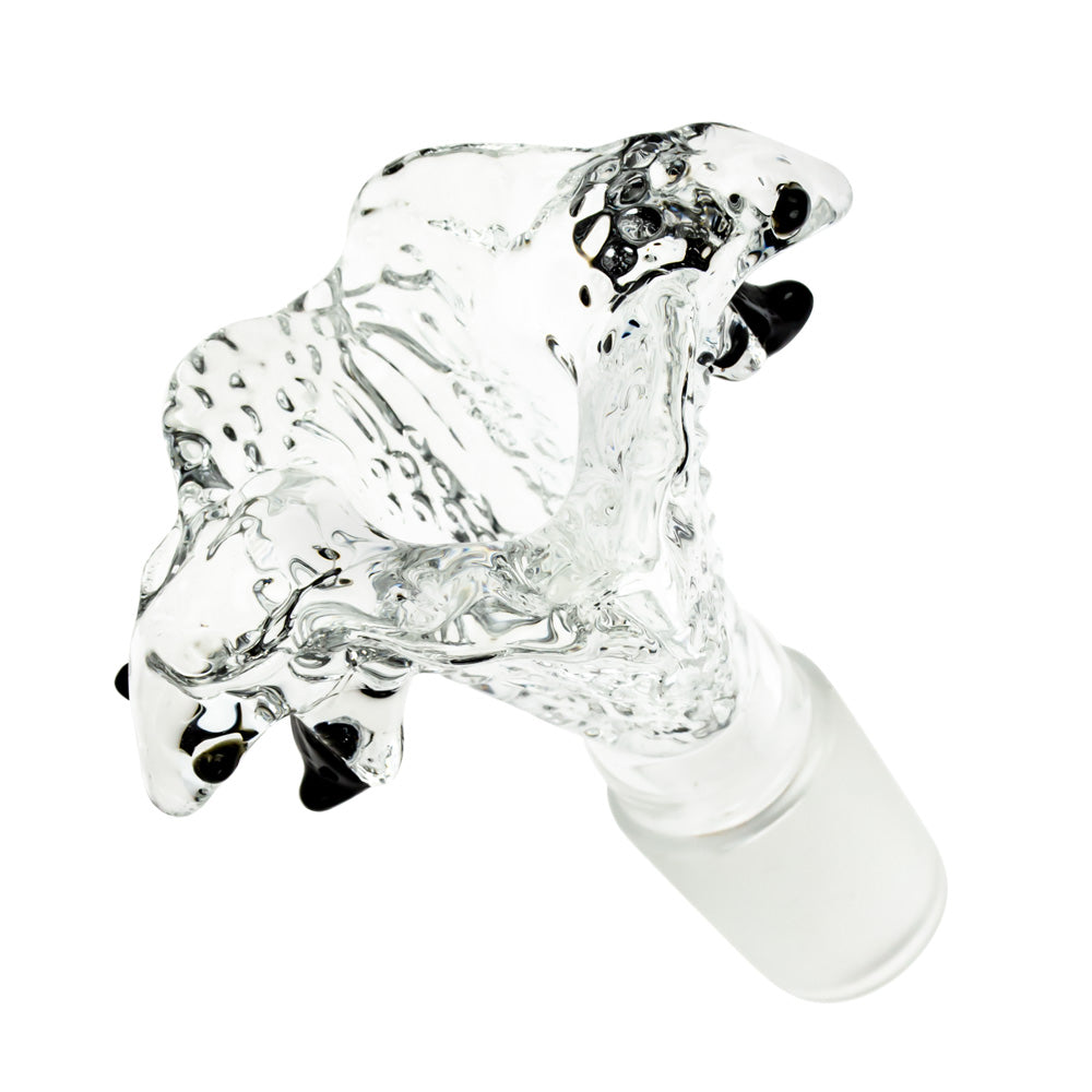 Glass Double Cobra Head Bowl | Clear | 18.8mm
