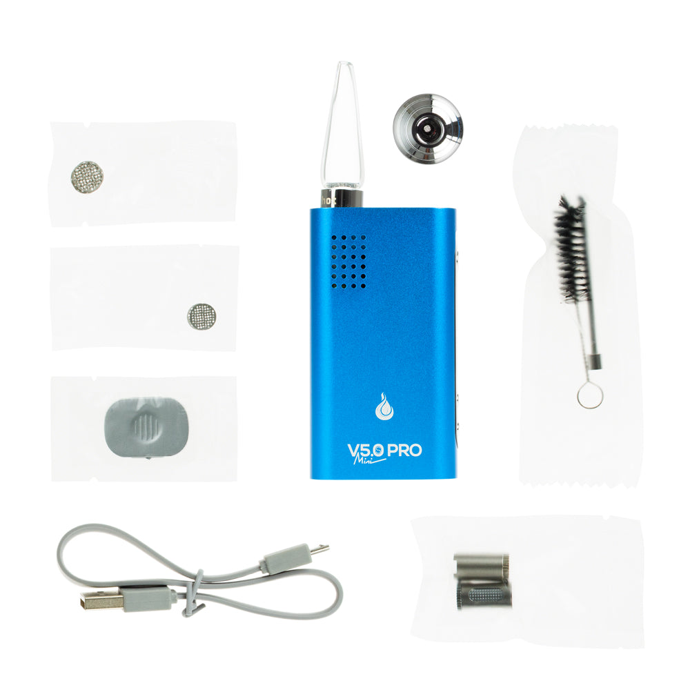 FlowerMate Mini V5.0S Pro Vaporizer | Blue - Complete Set