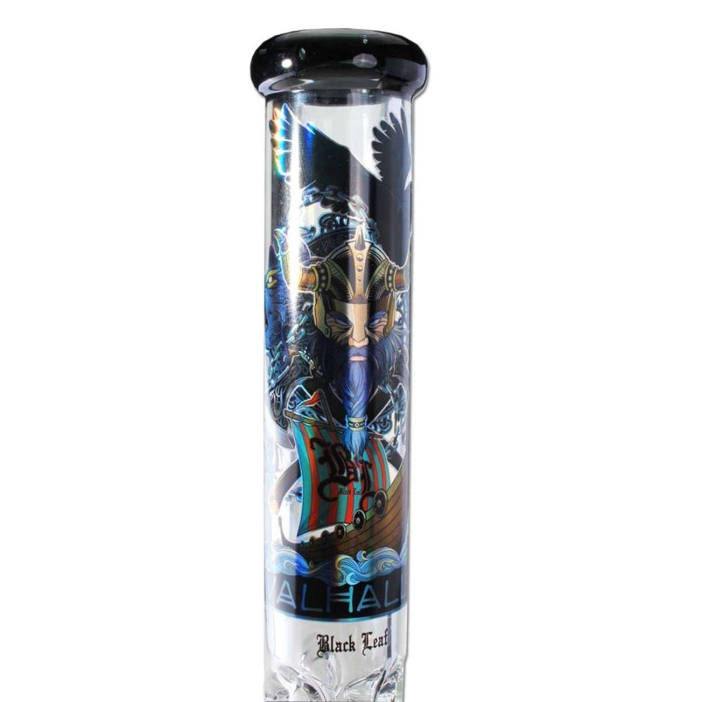 Black Leaf VALHALLA Boxed Straight Bong with Tree Percolator | stem