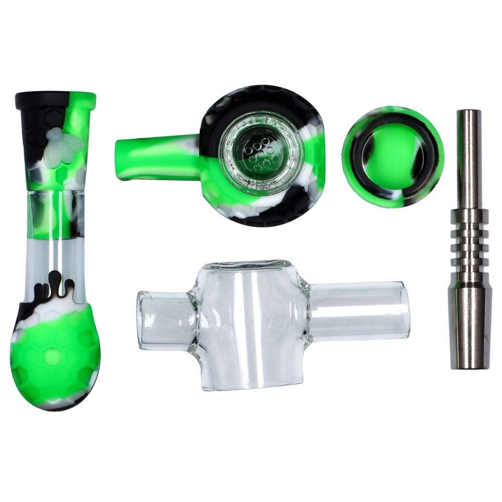 Silicone Multi-Functional Spoon Pipe Kit | Random Color | set 2