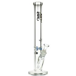 Black Leaf 9mm Straight Ice Bong | 45 cm - Side View 1