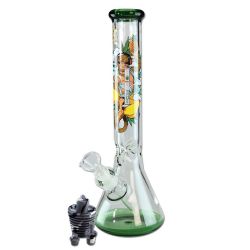 Black Leaf Hanuman Beaker Ice Bong | 7mm