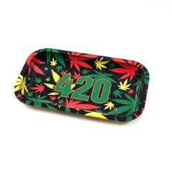 V Syndicate 27x16 Metal Rolling Tray | 420 Rasta