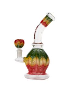 Thug Life Rasta Bubbler with Fixed Downstem | 9 Inch