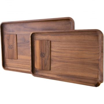 Marley Natural Black Walnut Tray with Scraper | Large